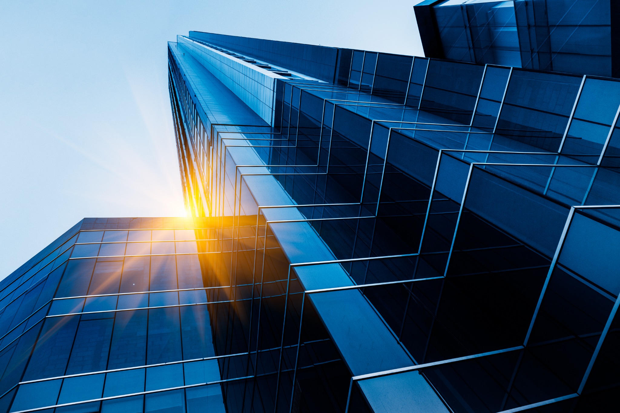 Modern corporate architecture used as part of a consistent visual identity