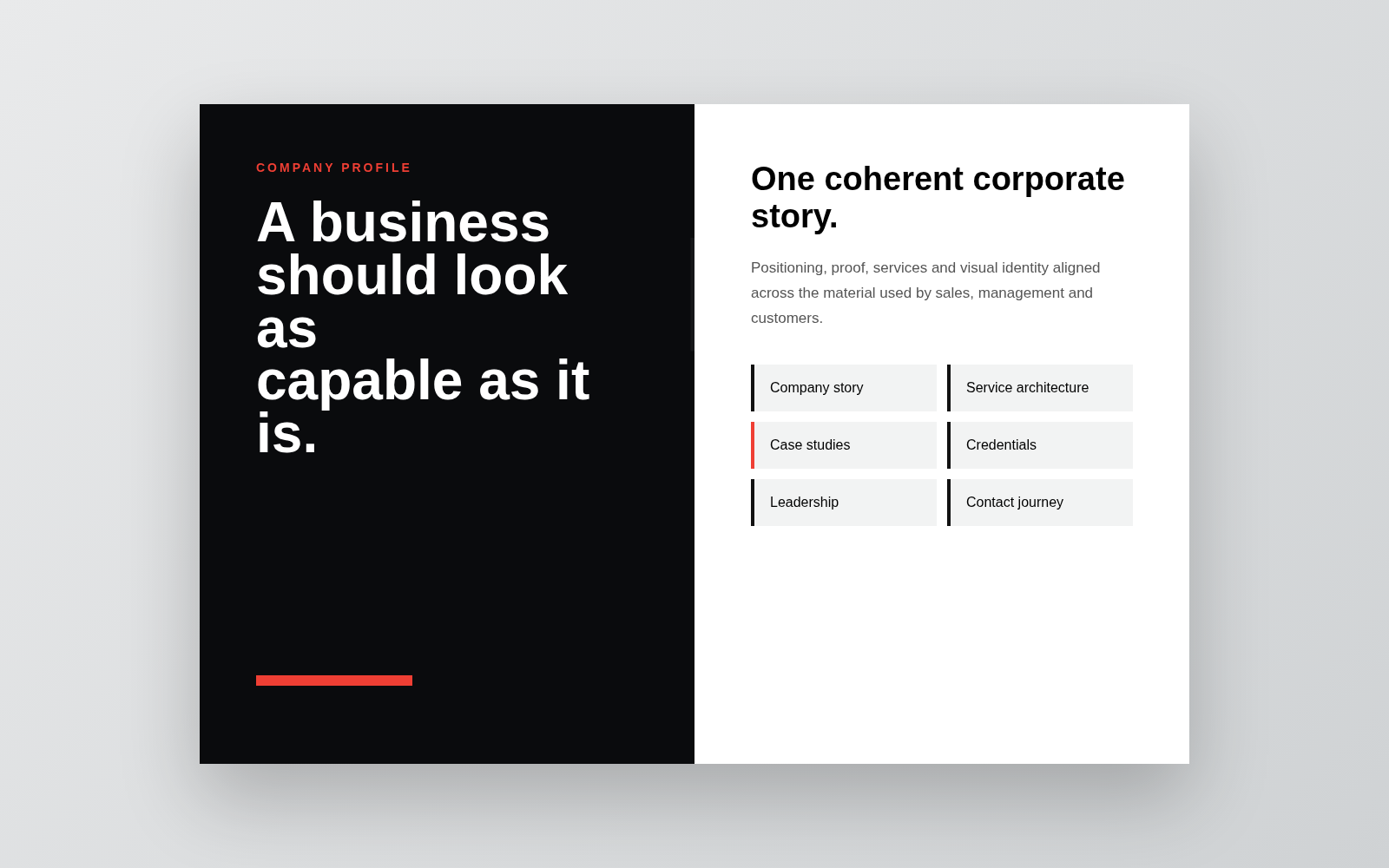 Reburn company profile mockup
